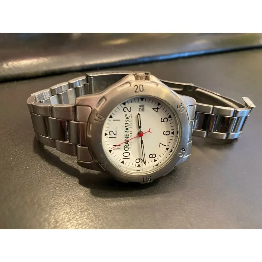 40mm Tomax Watch, Silver Tone, Link Band, 